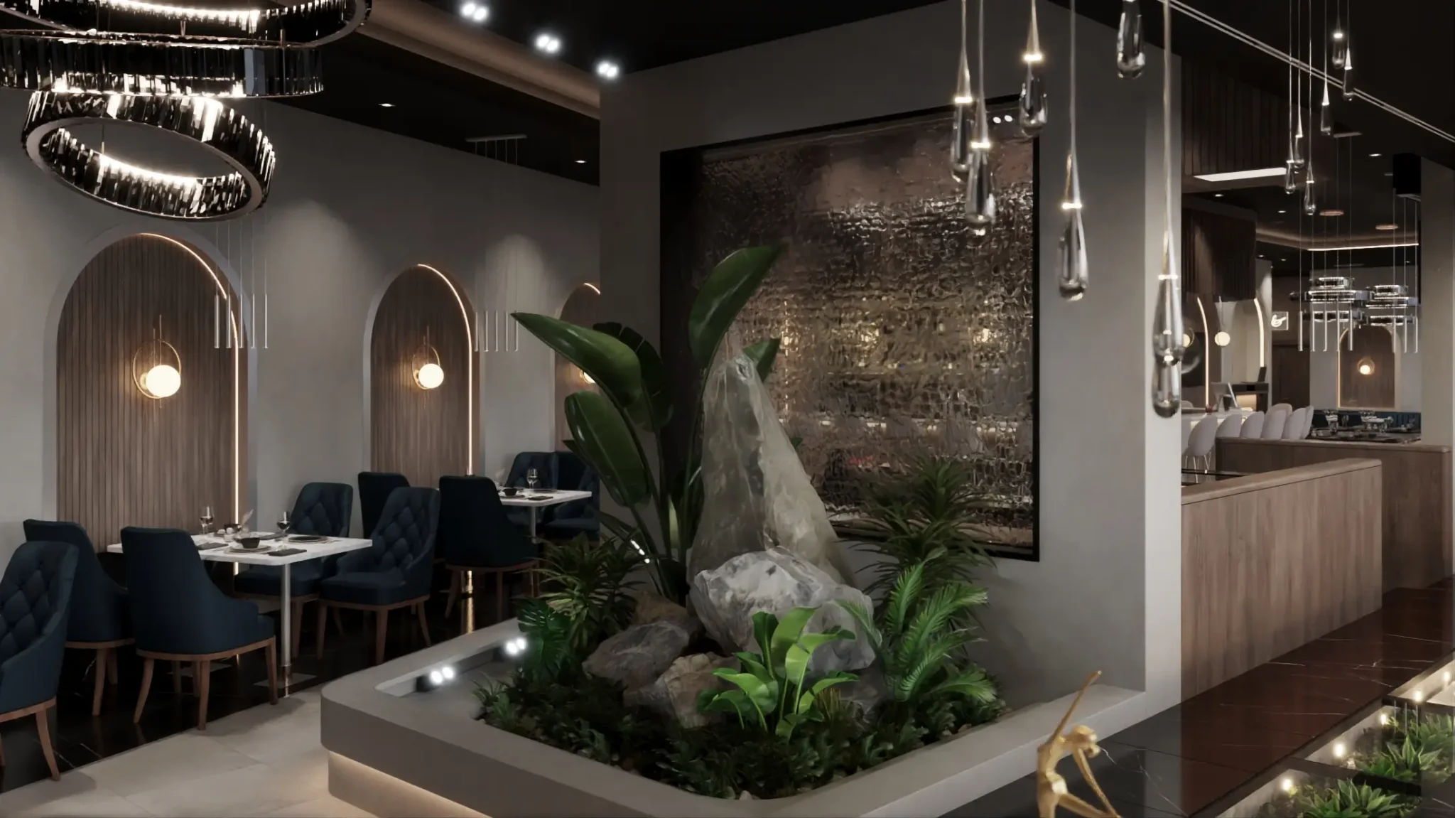 Moon Restoran Tasarım Projesi | Düet Tasarım Mimarlık