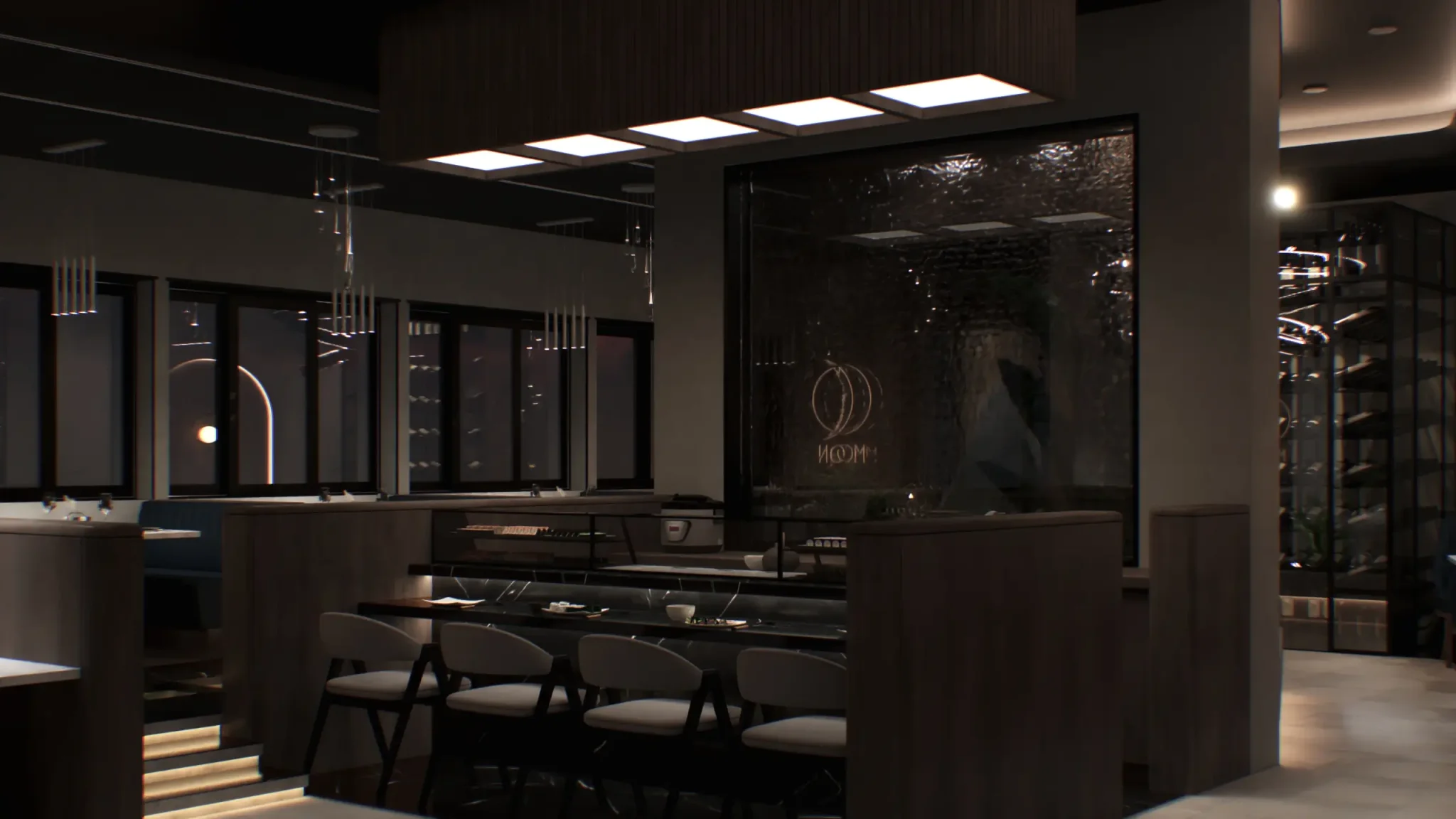 Moon Restoran Tasarım Projesi | Düet Tasarım Mimarlık