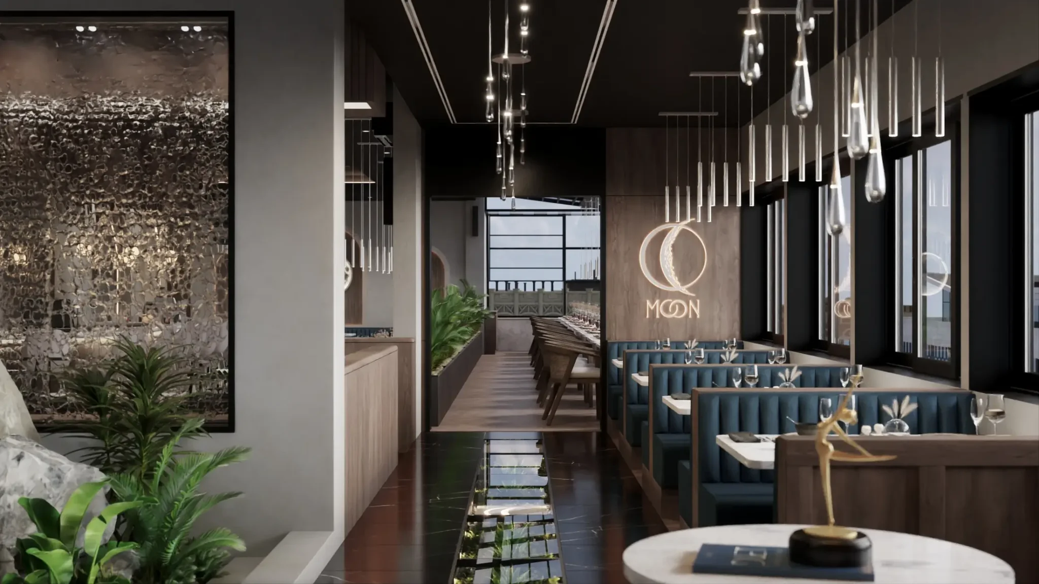 Moon Restoran Tasarım Projesi | Düet Tasarım Mimarlık